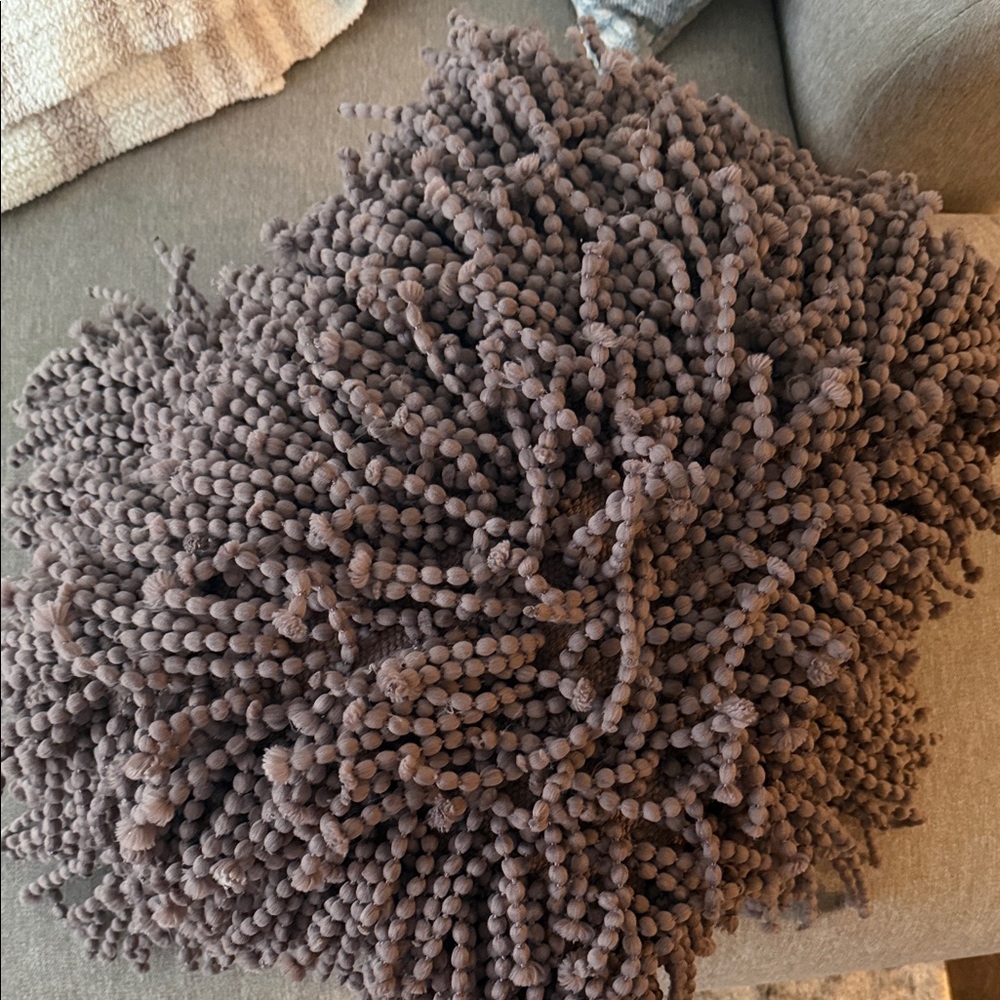 Chunky Chenille Shag Throw Pillow